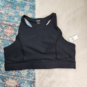 Old Navy Powersoft Medium Support Sports Bra Active Black XXL BNWT